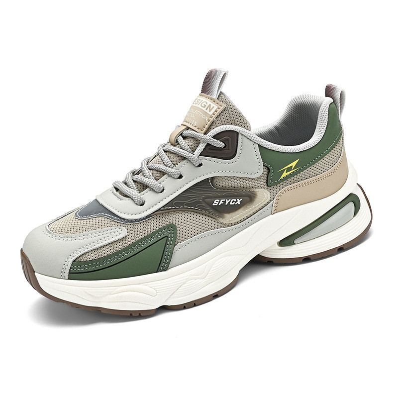Primavera respirável masculino papai sapatos novo estilo desodorante malha esportes lazer All-Match na moda