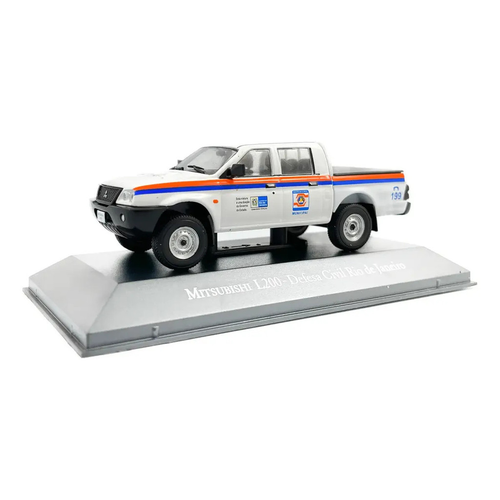 Miniatura Mitsubishi L200 Defesa Civil Rj 1:43 Ixo Branco