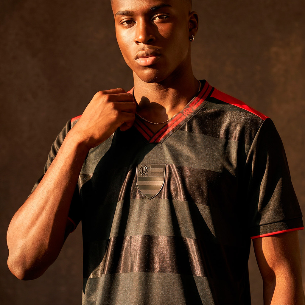 Camisa Flamengo Black Edition Jacquard Masculina Oficial