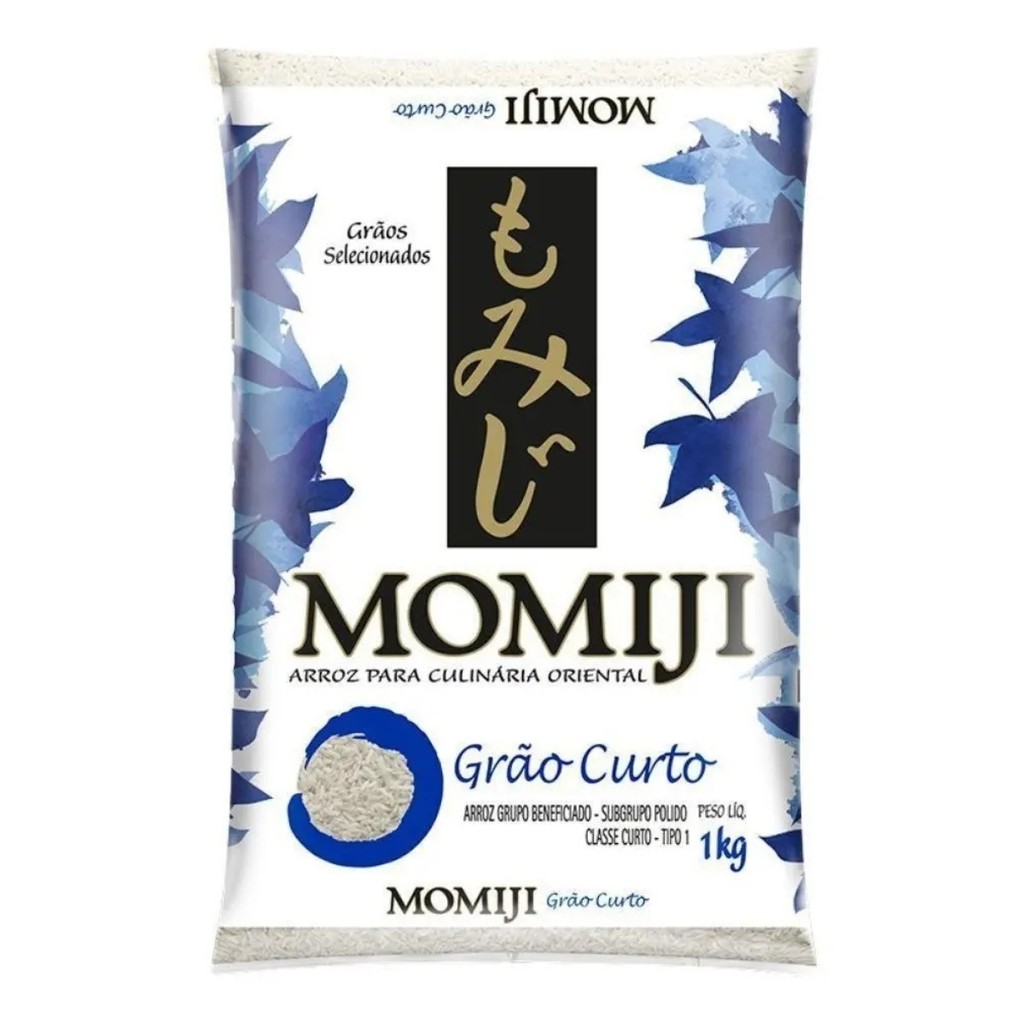 Arroz Japonês Grão Curto Momiji Azul 1kg