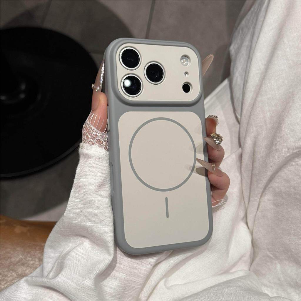 Luxo Líquido De Carregamento Sem Fio Magnético Caso Telefone Para iPhone 11 12 13 14 15 16 17 Pro Max Ar Pára-Choques Si