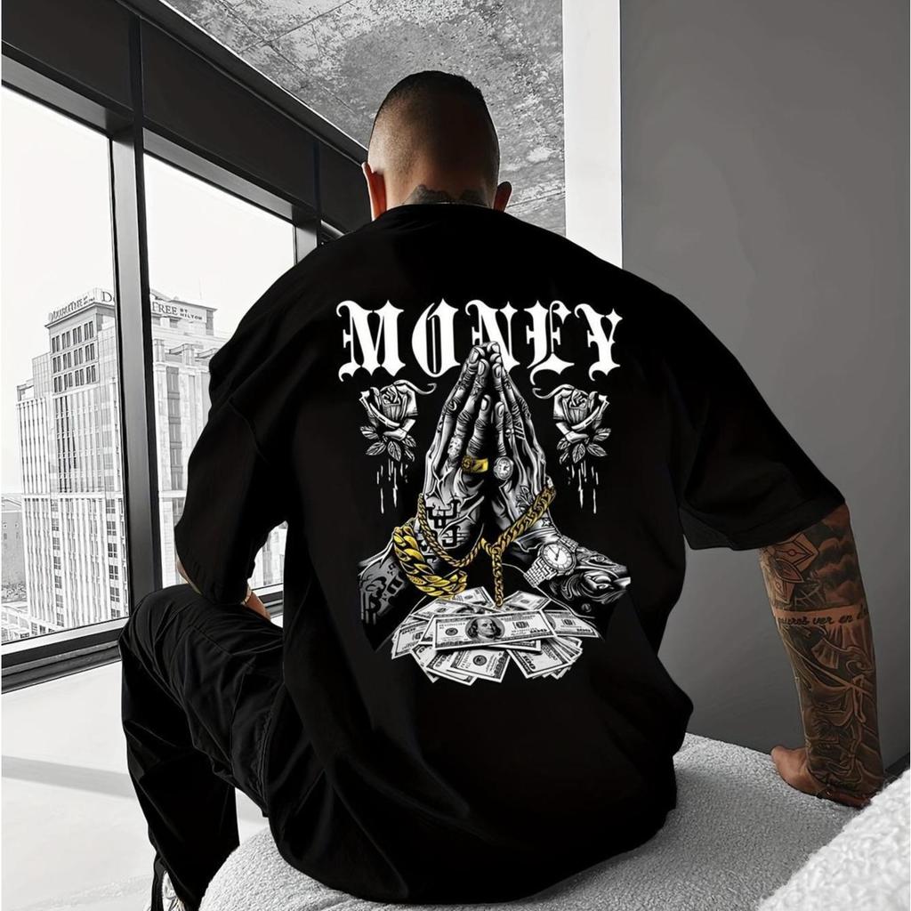 Camiseta Oversized Money Estiloso Y2K Streetwear Premium Blusão Linda Confortavel