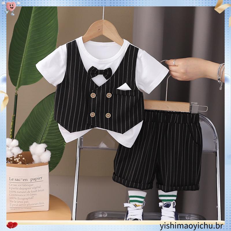 Roupas de verão para meninos, terno de duas peças, roupas infantis da moda, ternos de verão, roupas infantis bonitas, ve