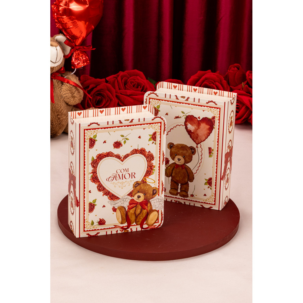 Caixa Livro Para 6 Docinhos Dolce Amore Pct. C/ 5 Unid. Jango