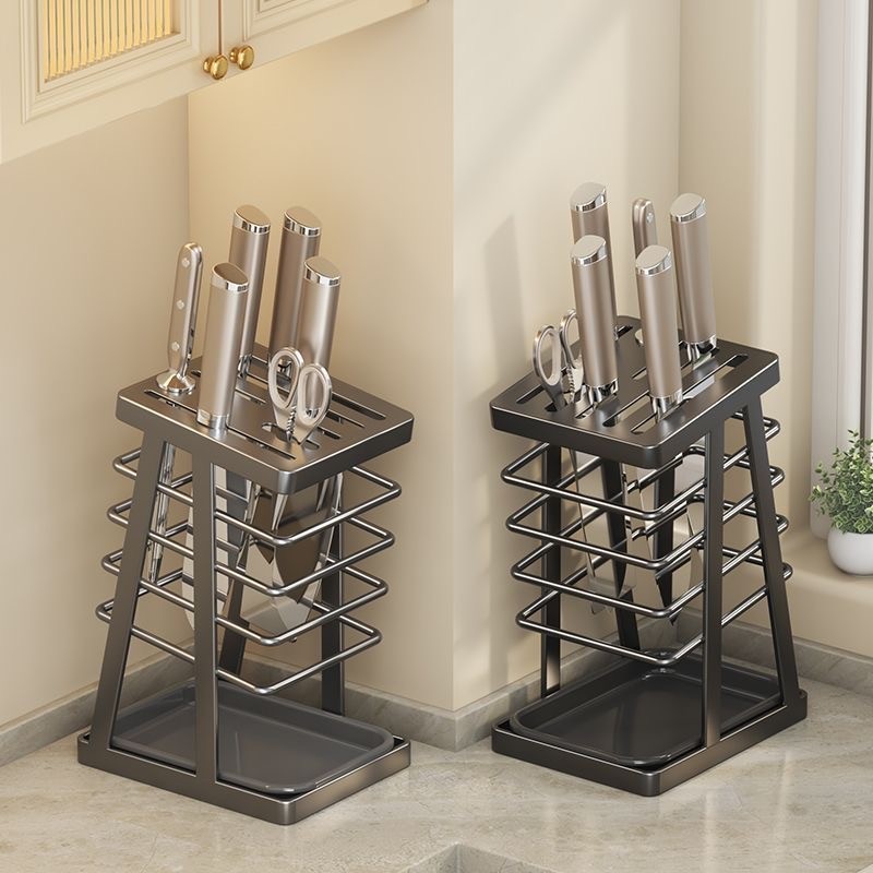 Novo rack de faca de cozinha prateleira de faca de cozinha dreno doméstico bancada de mesa faca de cozinha titular prate