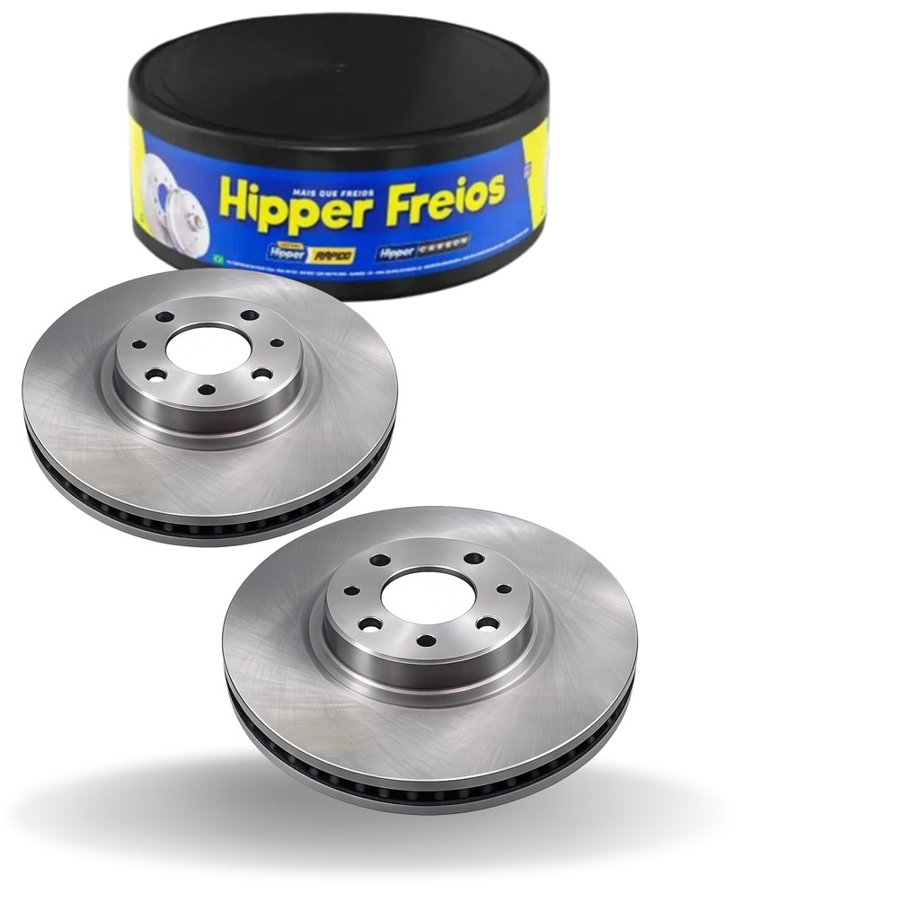 Par Disco Freio Dianteiro Idea Adventure 2005 ate 2016 VENTILADO Hipper Freios