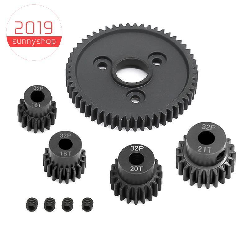 [Bestseller S] Engrenagem De Metal 54T 0.8 32P 3956 Com Conjunto De Engrenagens 16T 18T 20T 21T Para 1/10 Slash Stampede