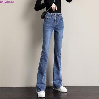 calça jeans feminina pantalona calça jeans feminina Calças largas azuis femininas de cintura alta jeans slim primavera