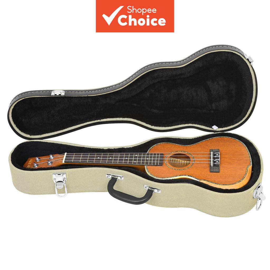 Caixa rígida ukulele 23 polegadas IRIN para guitarra havaiana 4 cordas, estojo leve e à prova de pressão