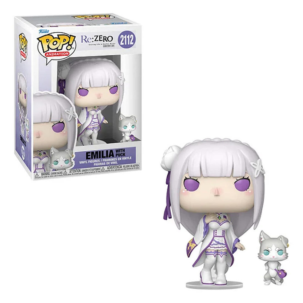 POP FUNKO 2112 Re ZERO - Emilia with Puck Figure