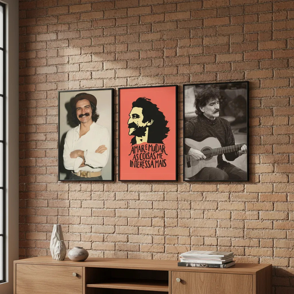 Quadro Decorativo 120x60 Belchior Cantor Mpb Música Nacional