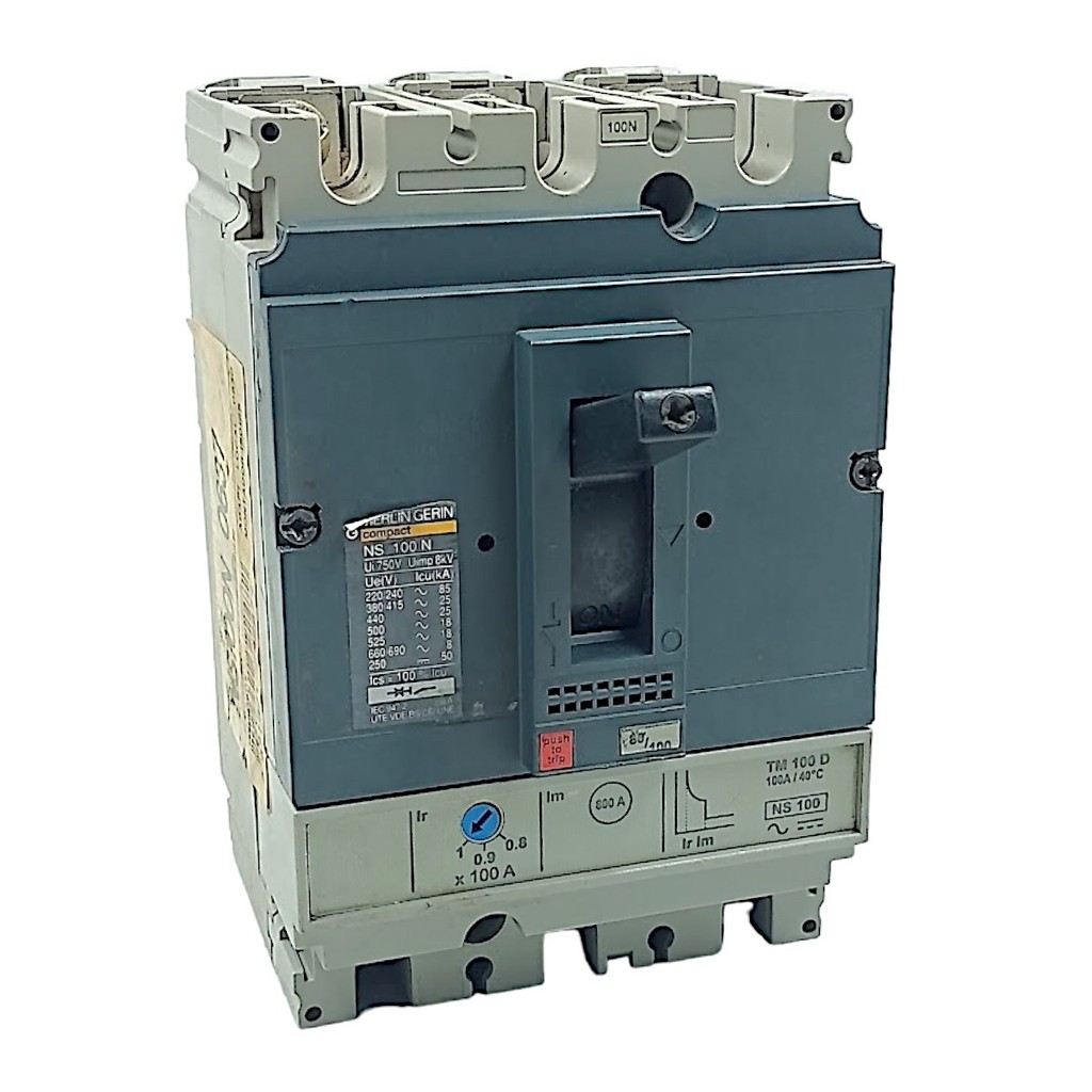 Disjuntor Caixa Moldada Merlin Gerin NS100 N 750v 8kv 100a