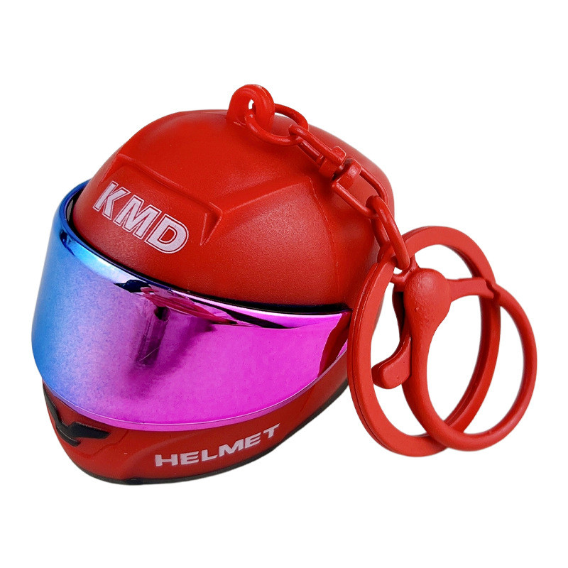 Chaveiro de capacete colorido legal saco pingente 3D tridimensional capacete de motocicleta pingente presente