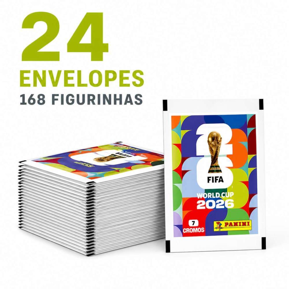 Kit 24 Envelopes Figurinhas Copa do Mundo 2026 Panini