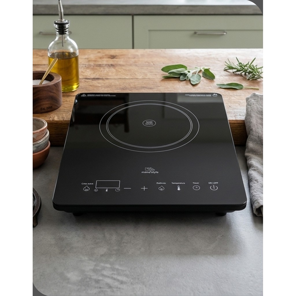 Cooktop Indução Portátil Mimo Style 1 Boca 127V Touch Vidro 10 Níveis Potência Eficiência A Cozinha