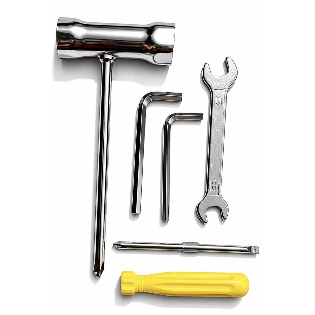 Kit Ferramentas para Roçadeiras e motoserras - chave combinada 17-19 , chave allen, chave boca 8-10 , fenda - phillips