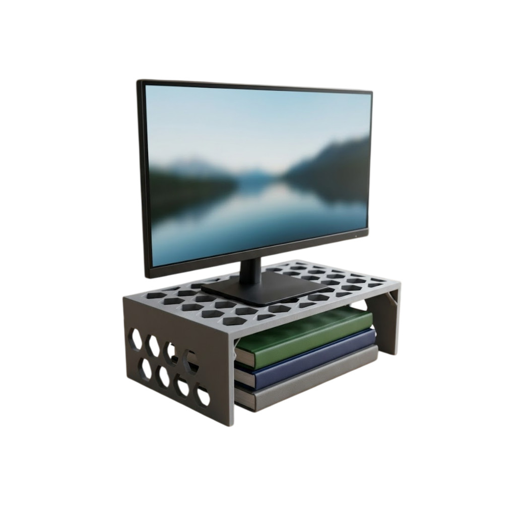 Suporte de Monitor e Livros Organizador Home Office Impressão 3D