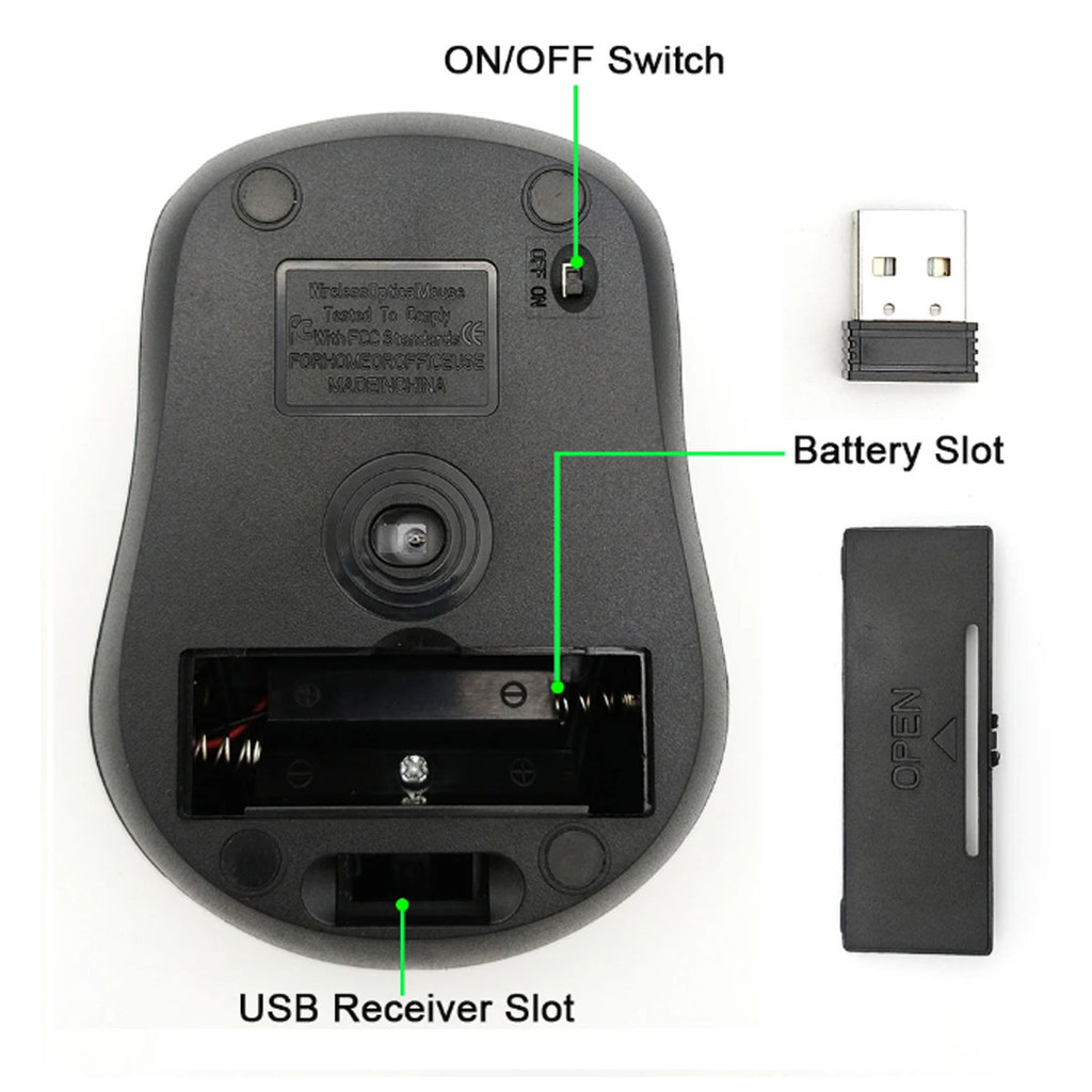 Mouse Sem Fio Wireless 2.4ghz USB Notebook\PC Alcance 10m