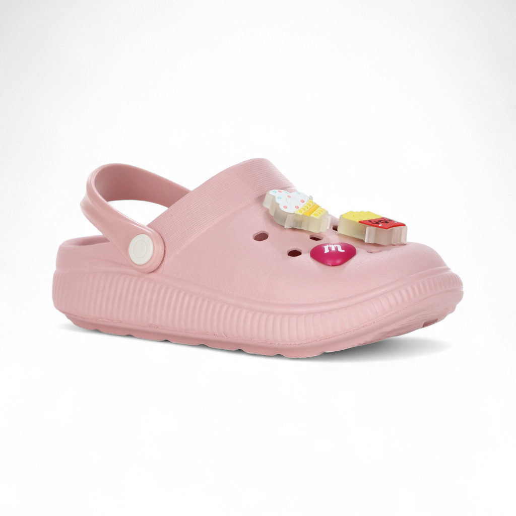 Sandália Babuche Molekinha Clog Luzes Rosa - Infantil