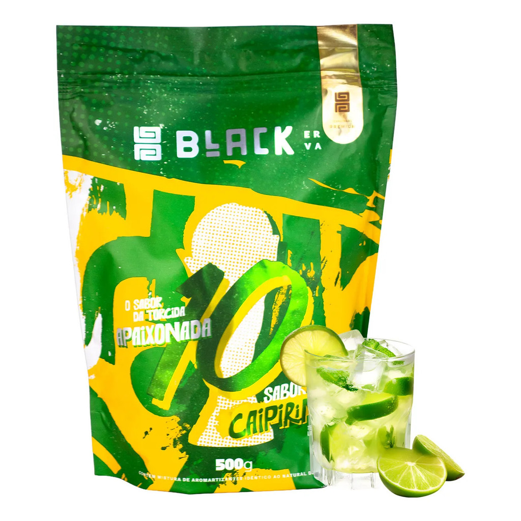 Erva Mate Tereré Black Erva 500g Caipirinha Limão Galego