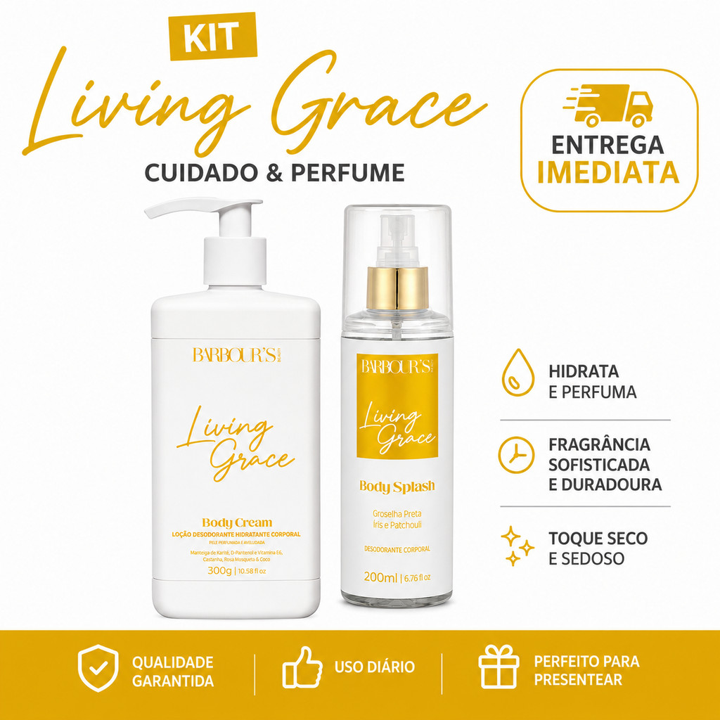 Kit Living Grace Barbour’s Beauty Body Cream 300g + Body Splash 200ml