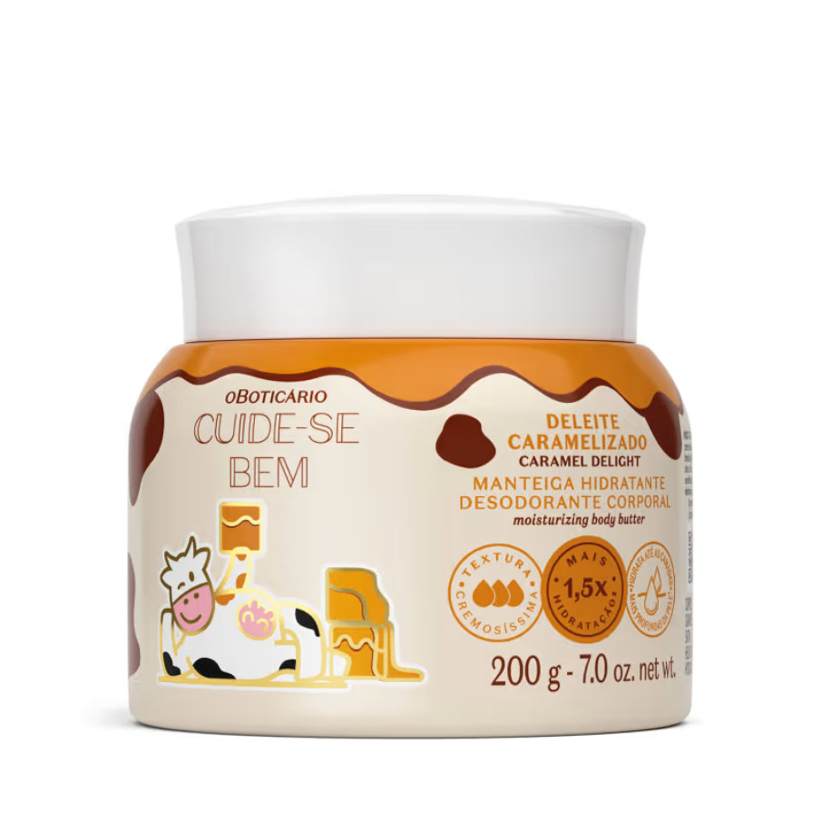 Manteiga Hidratante Desodorante Corporal Cuide-Se Bem Deleite Caramelizado 200g - O Boticário