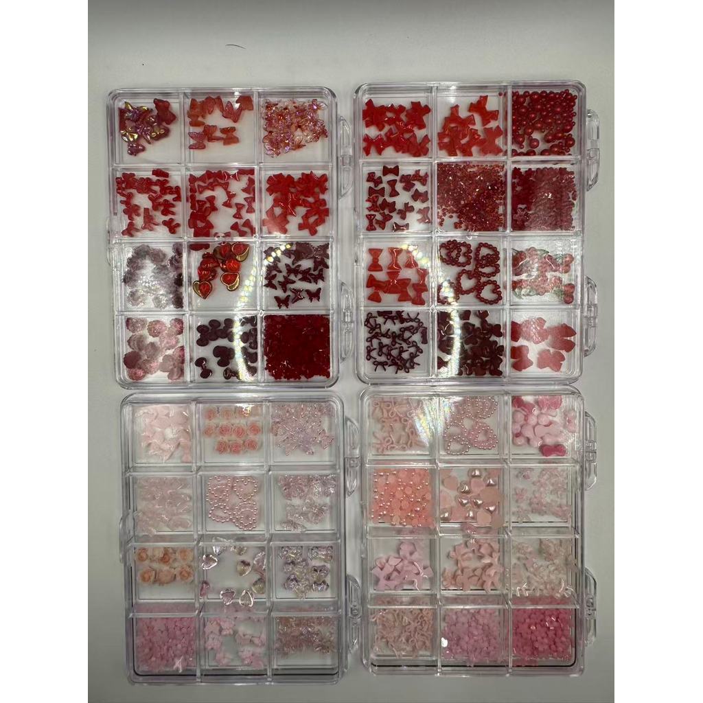 Laços de Unha Fofo, Conjunto de Decoração 3D Colorido para DIY Arte de Unhas e Capas de Telefone