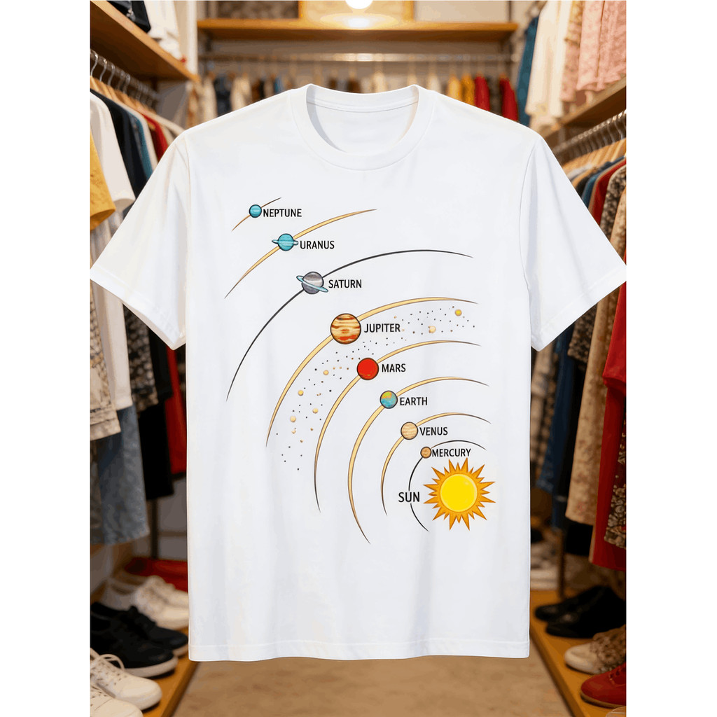 Conjuntos de Impressão de Desenho Animado Confortáveis para Camiseta Esportiva de Manga Curta Masculina - Gola Redonda, 