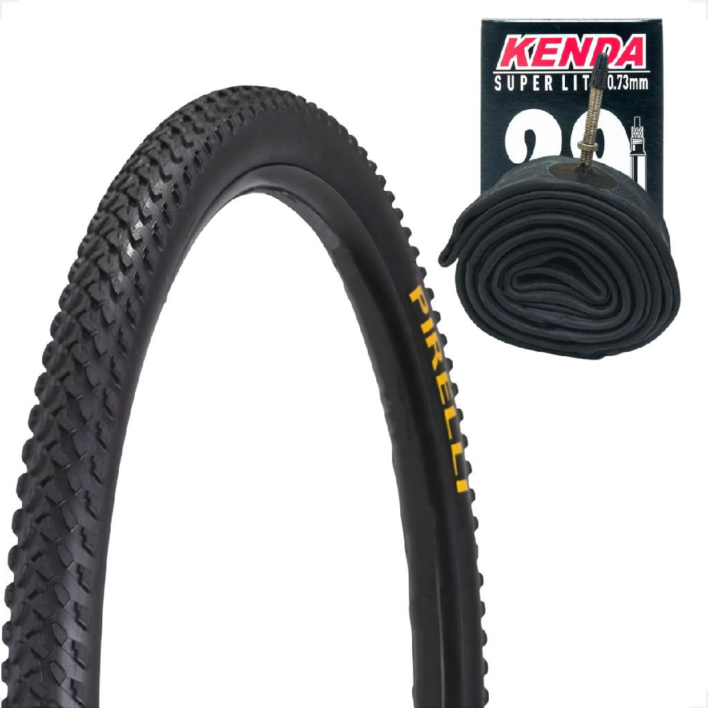Pneu Pirelli Scorpion Pro 29 x 2.0 Bike Bicicleta Balão + Camara de ar Kenda bico fino 48mm