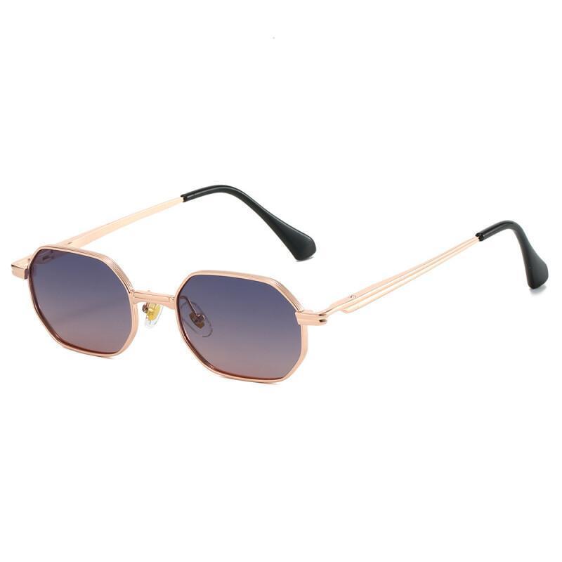 Óculos De Sol Poligonais Da Moda Retrô Polarizados Geométricos Para Homens Mulheres Vintage Elegante Chique Tons De Meta