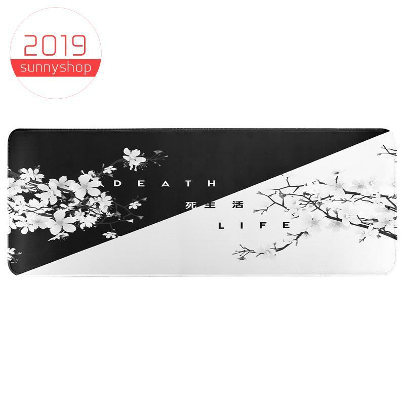 [Bestseller S] Mouse Pad Para Jogos Preto E Branco , Tapete De Mesa Grande , Mousepad Com Bordas Costuradas , 31.5 x 11.