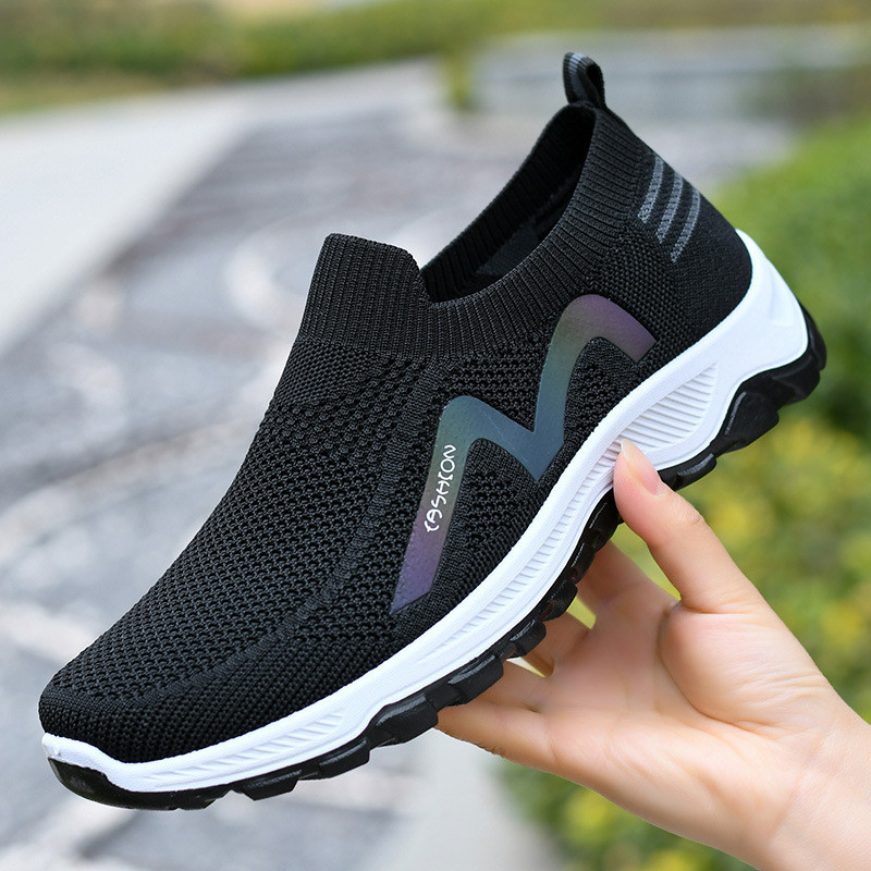 Sapatos para idosos homens antiderrapante sola macia verão pai lazer esportes ao ar livre de meia-idade idosos sapatos d