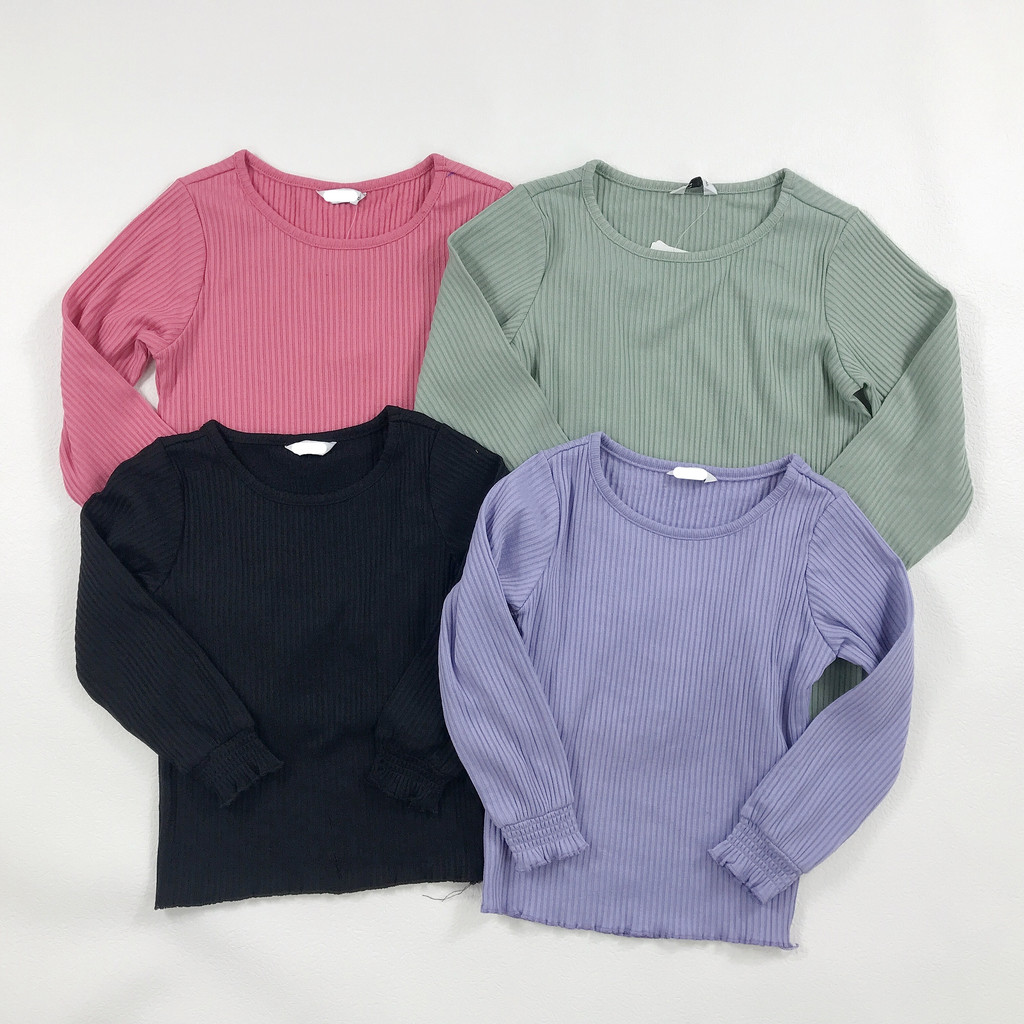 92-170 comércio exterior roupas infantis meninas médio grande crianças malha Pit listras de manga comprida camiseta de f