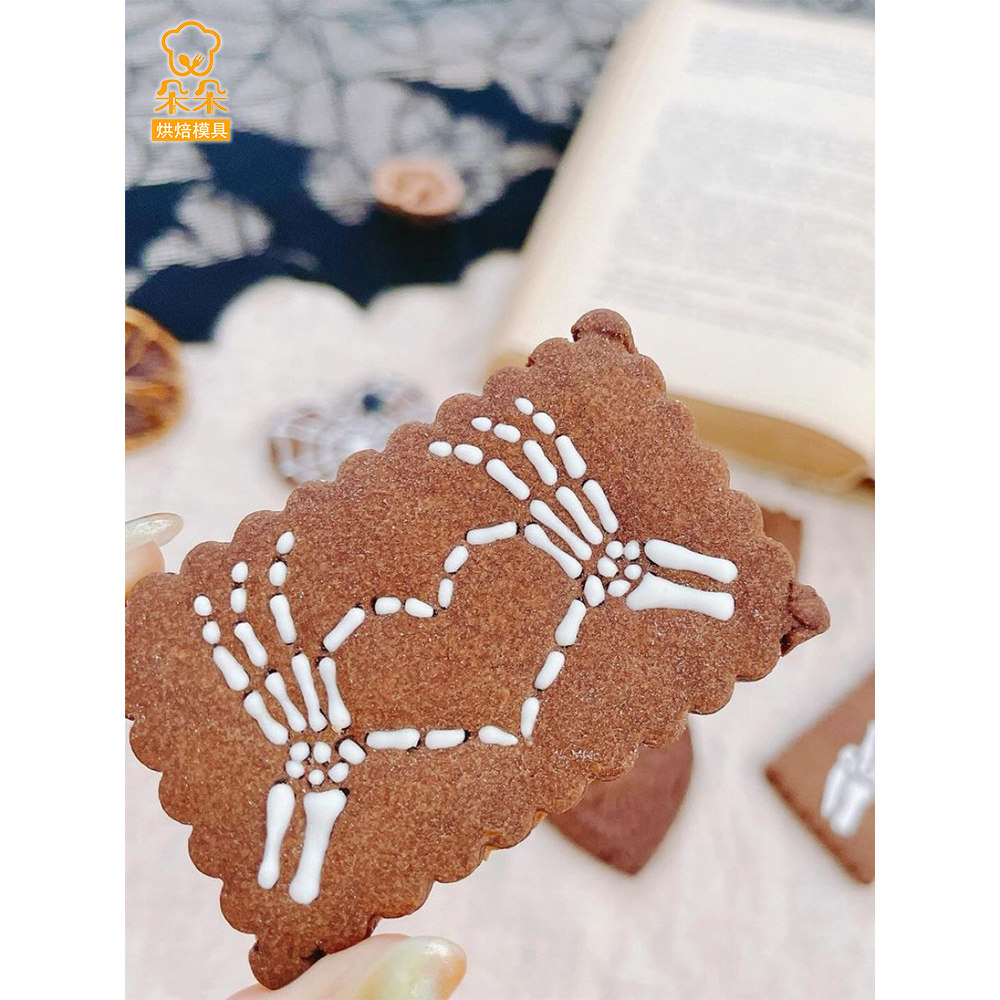 Halloween quadrado laço biscoito molde aranha biscoito Fondant tridimensional imprensa tipo diy criativo molde de cozime