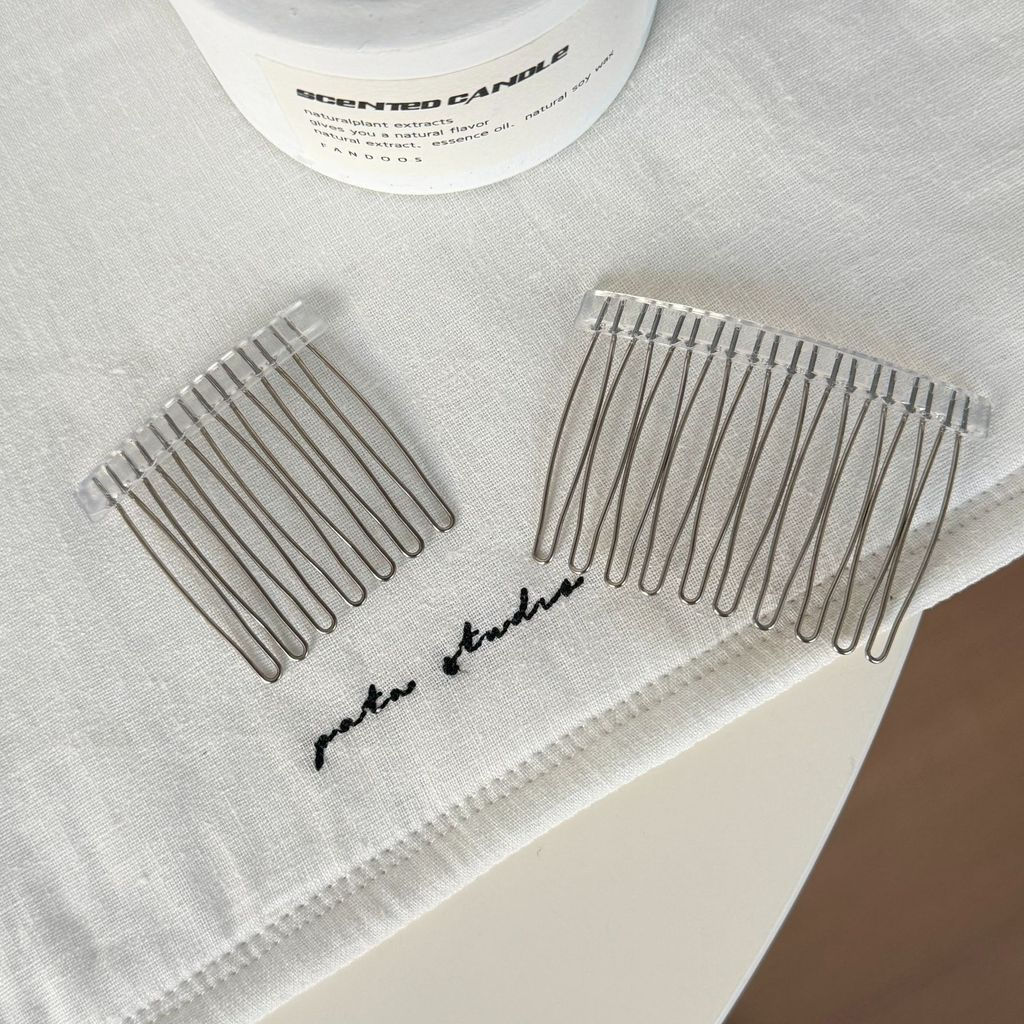 [Estoque pronto] Acessórios de cabelo Pente de franja de noiva Acessórios DIY Acessórios de cabeça simples Pente de cabe