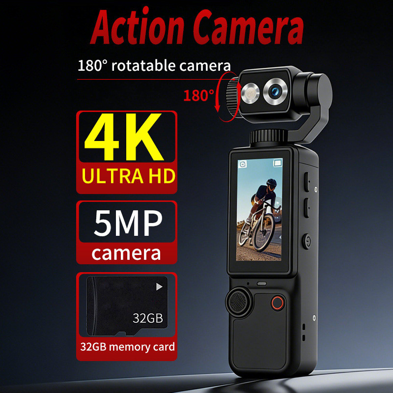 Novo estilo de câmera portátil para esportes ao ar livre 4k de alta definição, gravável/fotografia/câmera/câmera de cicl