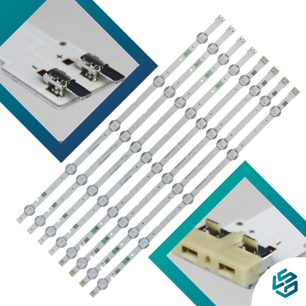 Kit Barras Led Stg Eletro 8 Peças Para Samsung Un49j5200
