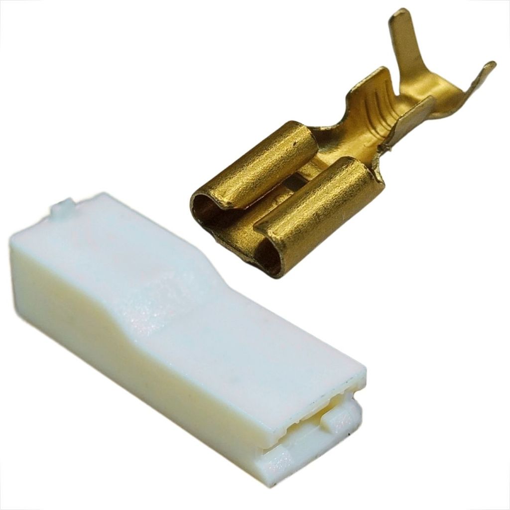 KIT 100 TERMINAL FEMEA 4,8MM SEM TRAVA COM CAPA LUVA ISOLACAO ELETRICA