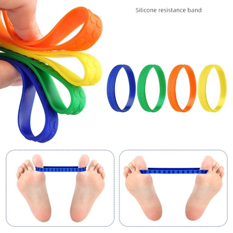 Li * 10Pcs Dot Padrão Silicone Resistance Banda Correção De Pé Corretor Elástico Para Treinamento De Joanetes