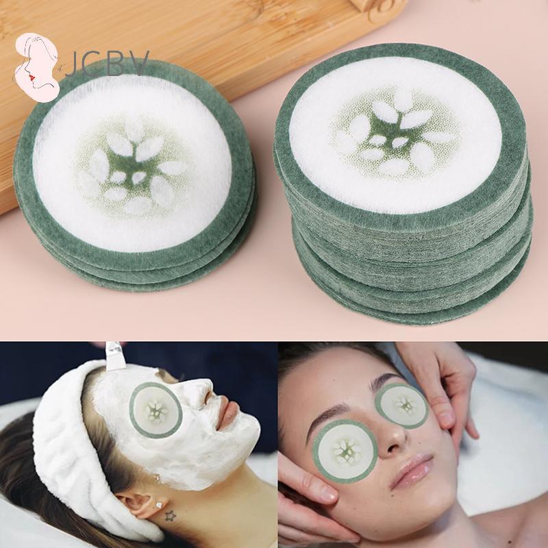 [JCBV] 100 Peças Almofada De Limpeza Para Os Olhos Máscara Descartável Almofadas Criativa Pepino Verde Impresso Folha De
