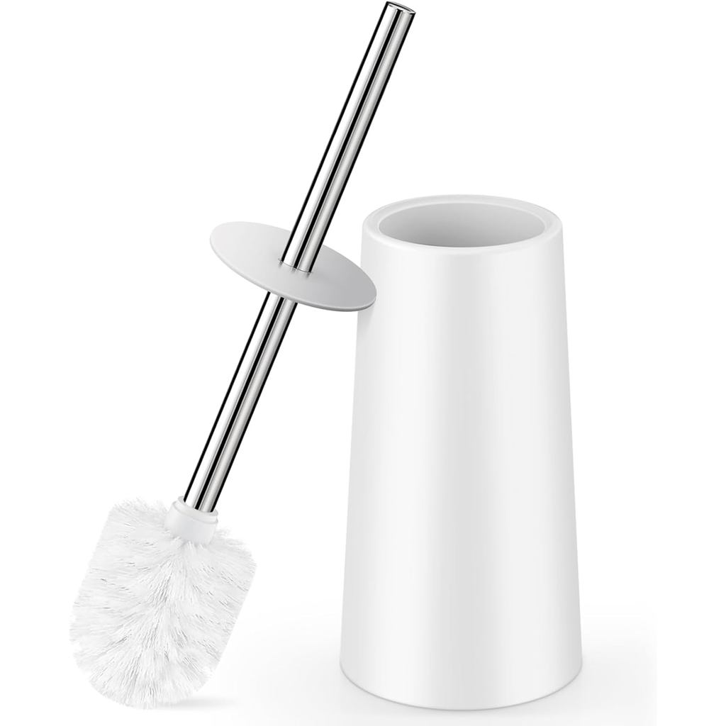 Escova e Suporte para Vaso Sanitário, Escova para Vaso Sanitário com Cabo Longo de Aço Inoxidável 304, Escova para Limpe