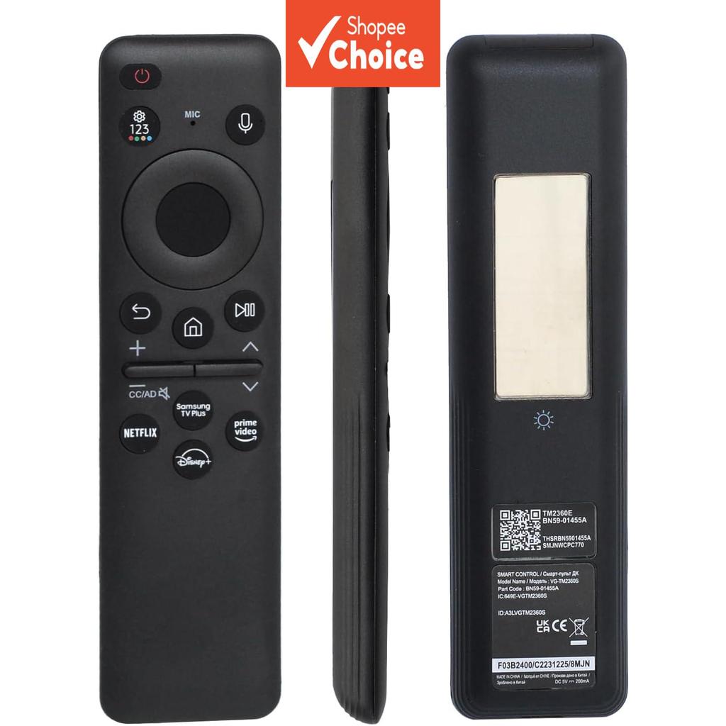  Controle Remoto Solar para TV Samsung 2023 Original Substituição BN59-01432B