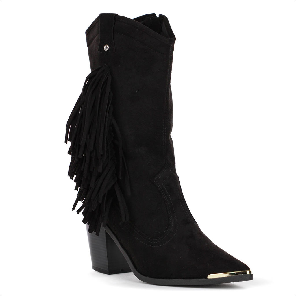 Bota Moleca Ana Castela Camurça Preto - Feminino
