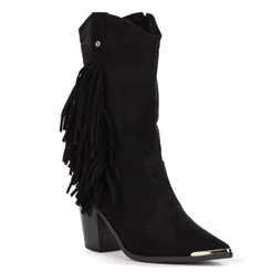 Bota Moleca Ana Castela Camurça Preto - Feminino
