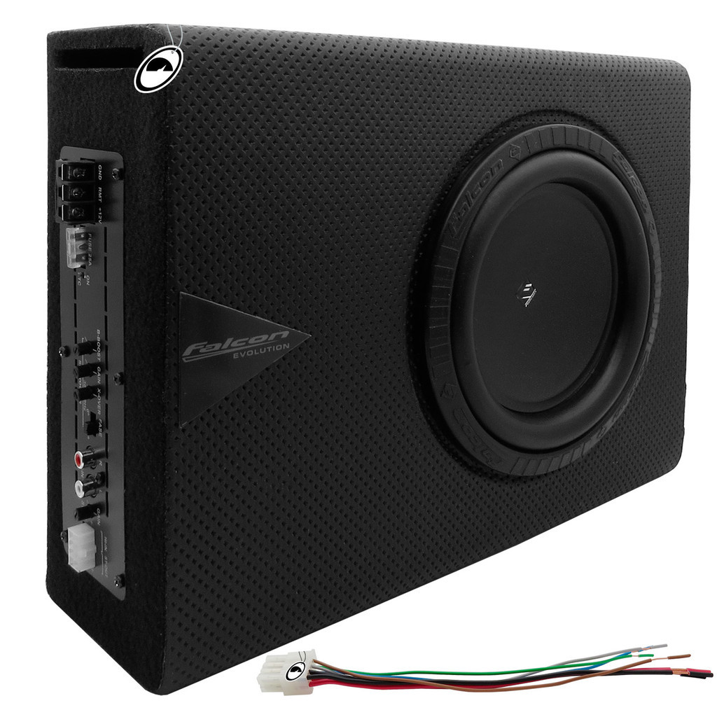 Caixa Amplificada 3 Canais Falcon Evolution 8 Polegadas XS400.3-8 Slim 450W