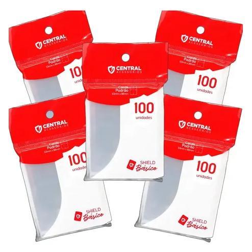 Sleeves Central Shield Básico Cards Cartas Pokemon - kits com 100/200/300/500