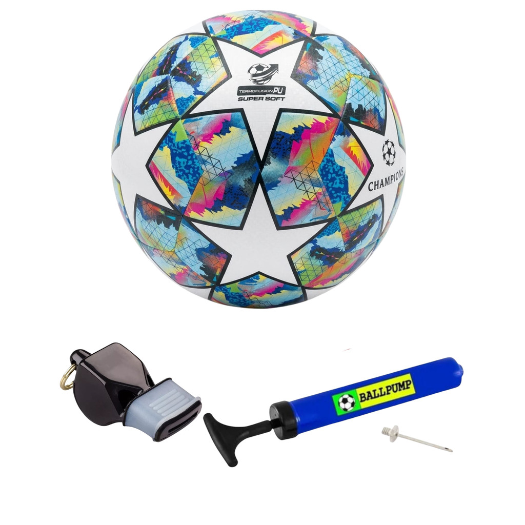 Kit Bola De Campo Futebol + Apito + Bomba, Bola Raccer  Profissional Tamanho Oficial 