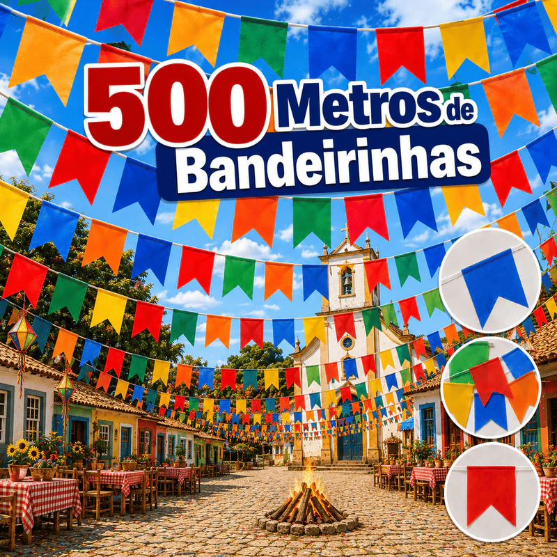 🎉 Kit Bandeirinha Festa Junina: 52% Off!