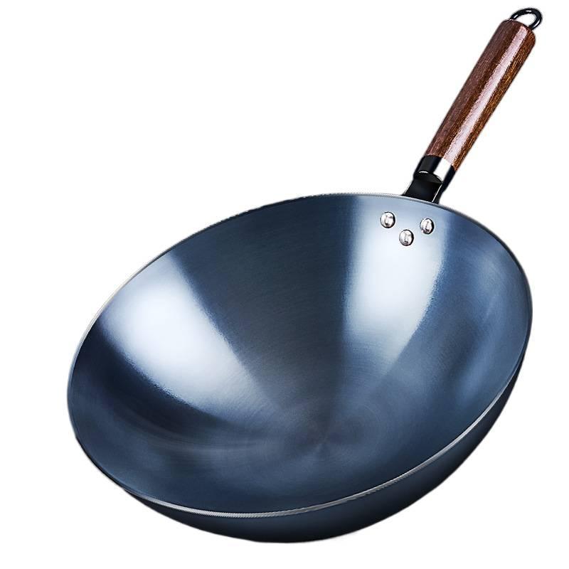 Wok tradicional panela de ferro oficial carro-chefe wok doméstico antiaderente fogão a gás não revestido adequado para B