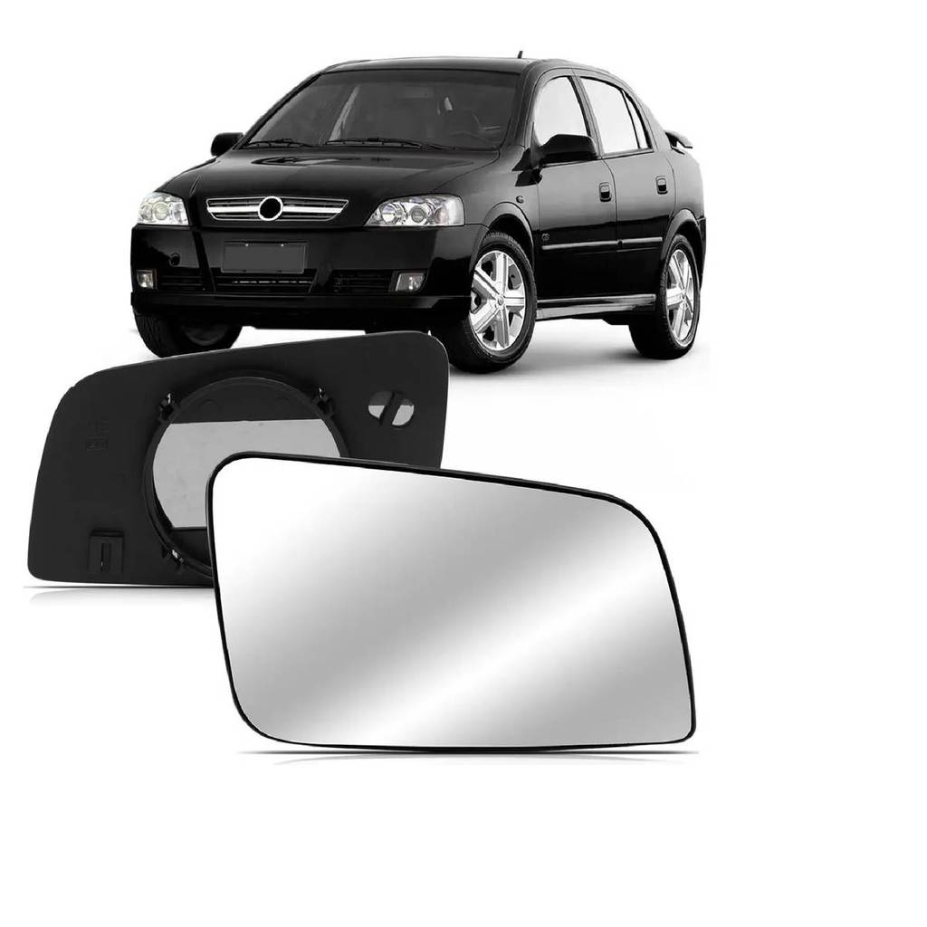 Lente Retrovisor Com Base Astra Hatch Astra Sedan 1999 A 2011 Modelo Novo Lado Esquerdo